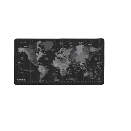 Natec Time Zone Map Alfombrilla Maxi Negra 800X400mm