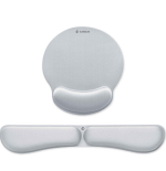 Subblim Ergo MemoryFlex Reposamuñecas y Alfombrilla Ergonómica plata