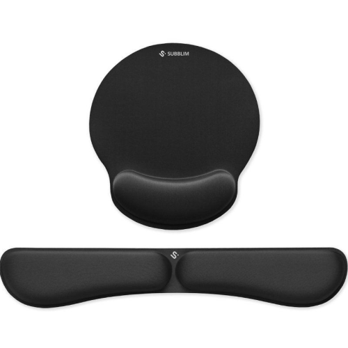 Subblim Ergo MemoryFlex Reposamuñecas y Alfombrilla Ergonómica negra
