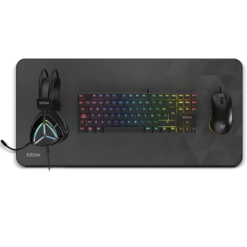 KROM KLASS PCombo Gaming 4 en 1 RGB Negro