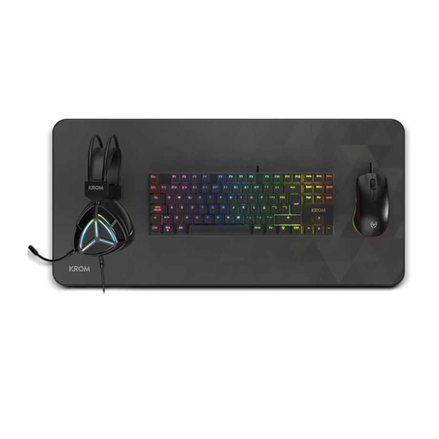 KROM KLASS PCombo Gaming 4 en 1 RGB Negro