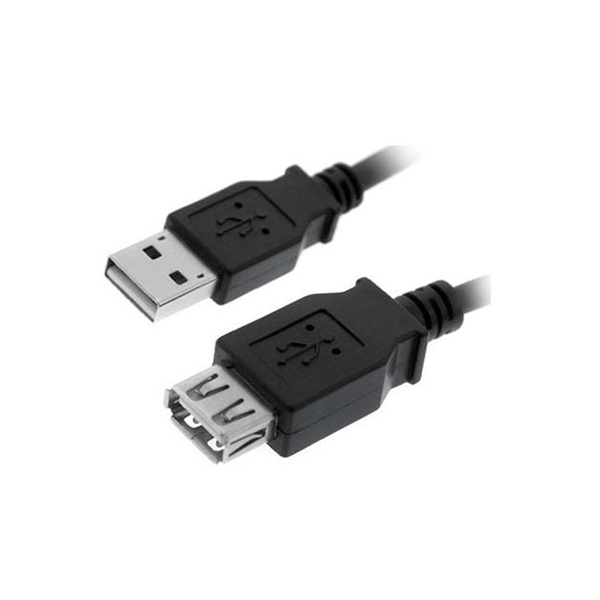 Cable USB 2.0. Tipo A/M-A/H. Negro. 1.0m
