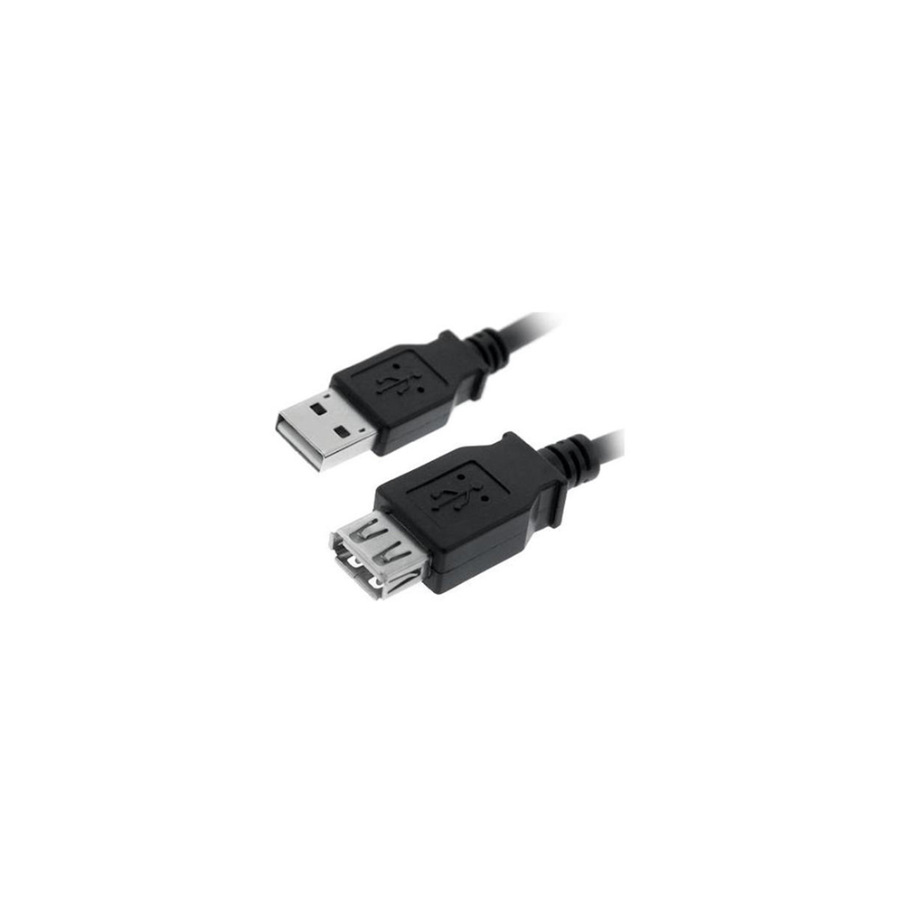 Cable USB 2.0. Tipo A/M-A/H. Negro. 1.0m