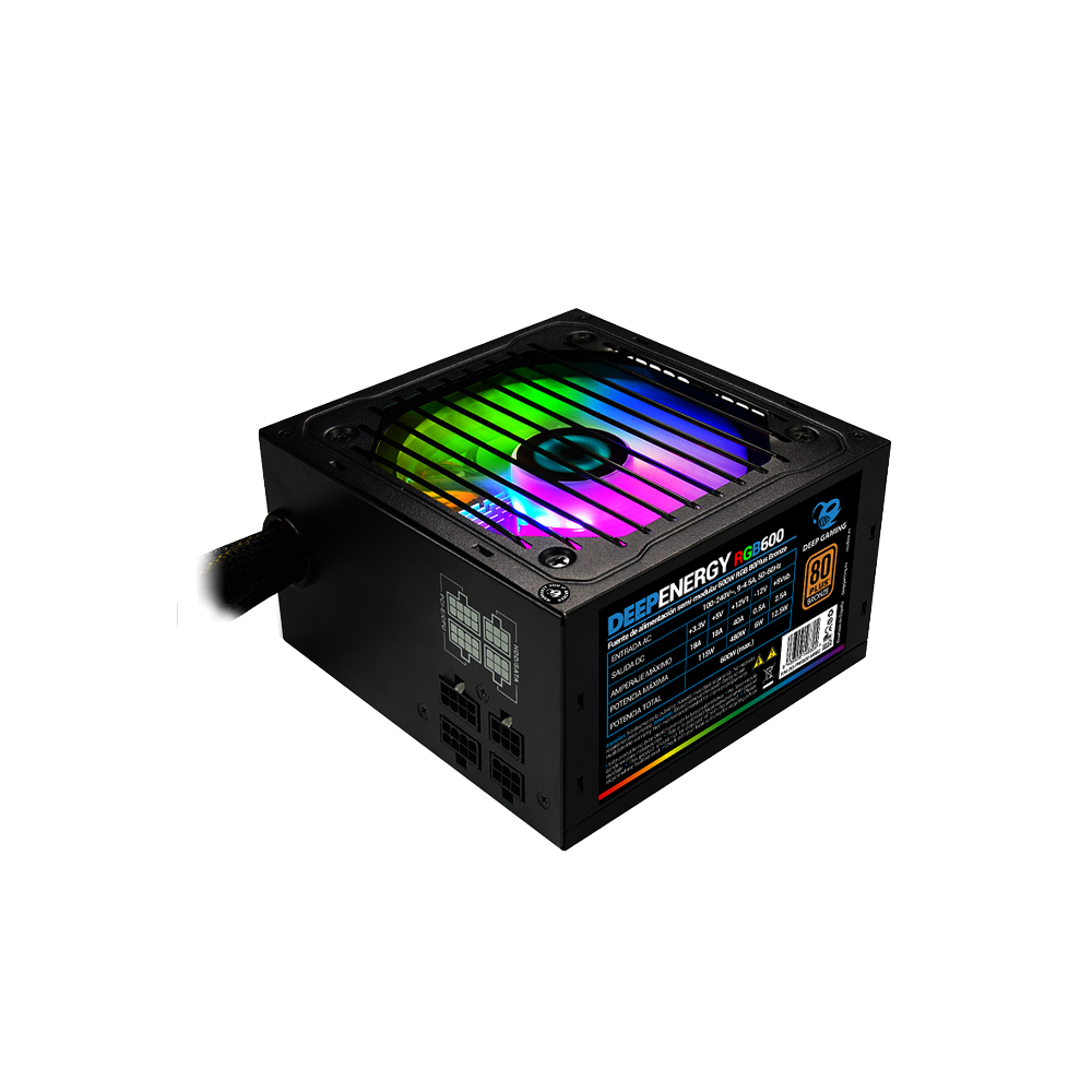 DEEPGAMING DEEPENERGY RBG 600W 80 plus Bronce