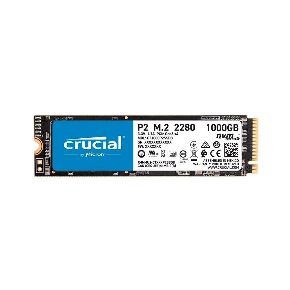 Crucial CT1000P2SSD8 P2 SSD 1000GB M.2  NVMe PCIe