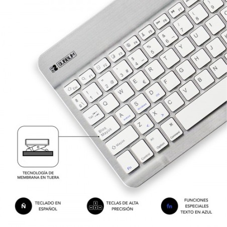 SUBBLIM  Bluetooth Smart BT Keyboard Silver