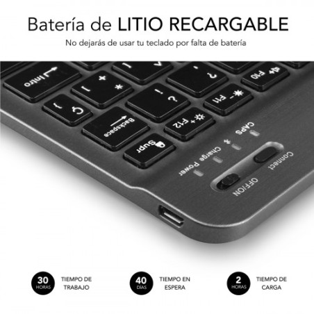 SUBBLIM  Bluetooth Smart BT Keyboard Grey