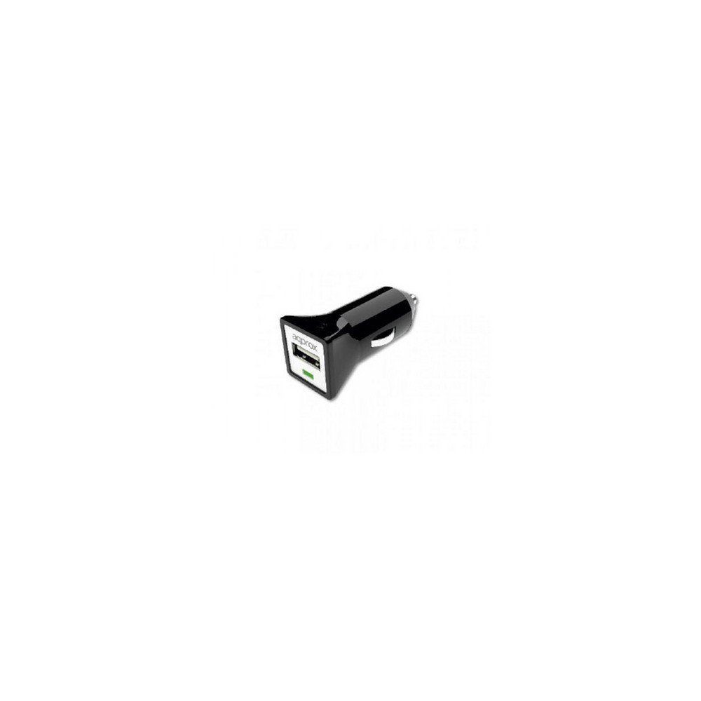 APPROX CARGADOR USB PARA COCHE 1A DESIGN NEGRO