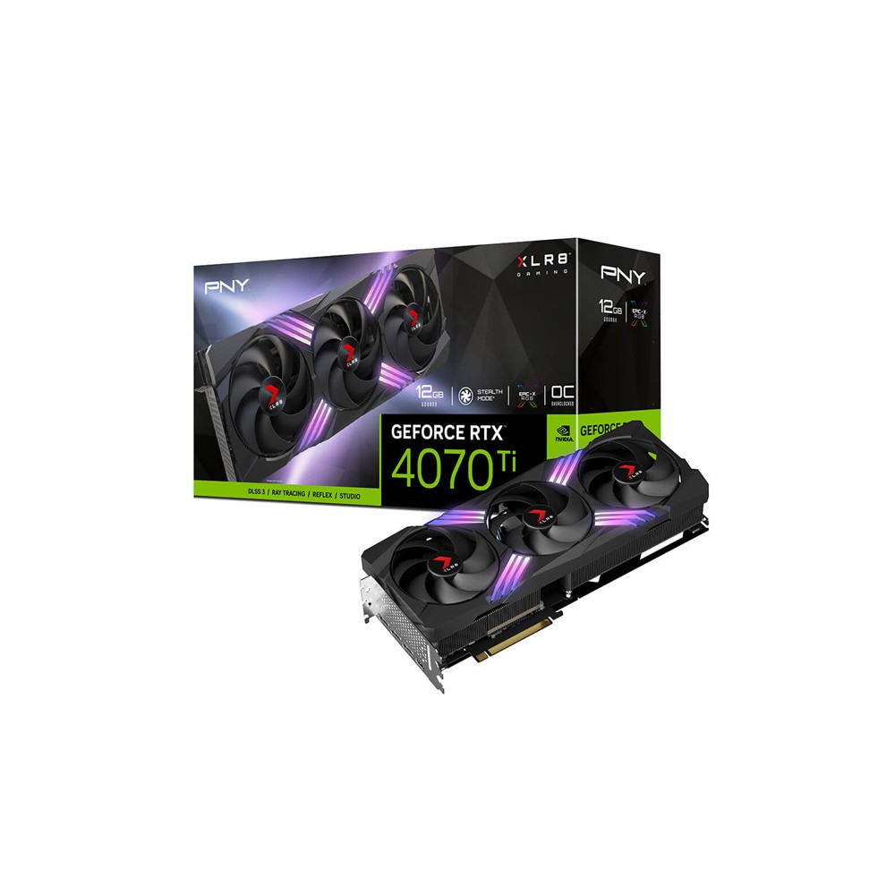 PNY GEFORCE RTX 4070Ti 12GB XLR8 Gaming RGB VERTO Overclocked Edition DLSS 3