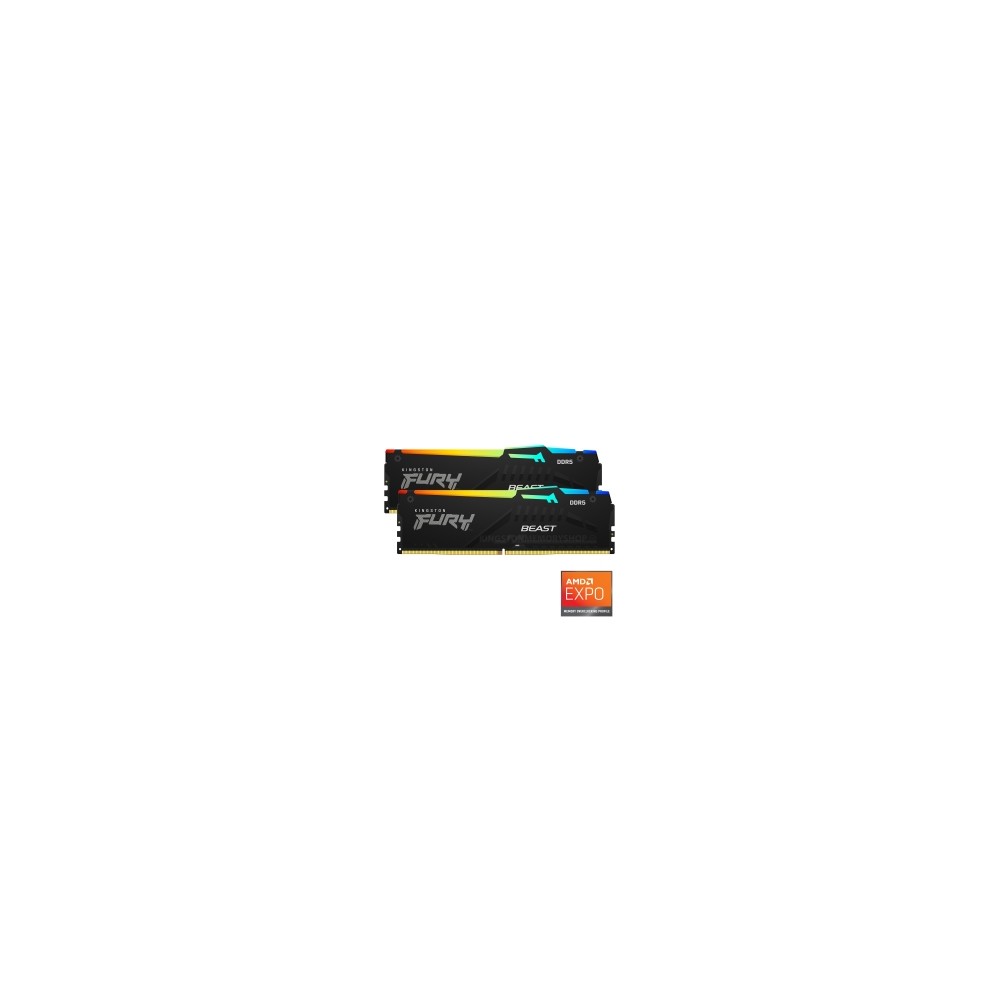 Kingston FURY Beast RGB EX DDR5 32GB (2 x 16GB) 6000MHz CL36