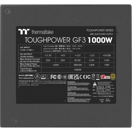 Thermaltake Toughpower GF3 1000W Atx 3.0