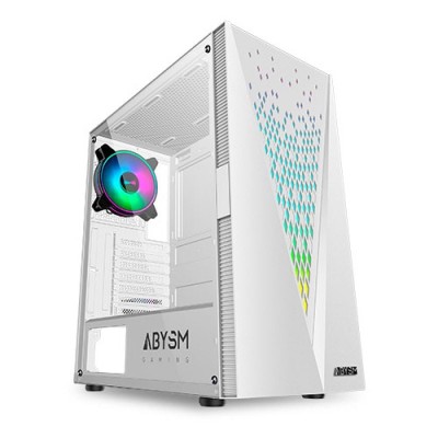 Abysm Gaming Danube Kolpa Cristal Templado RGB ATX Blanco