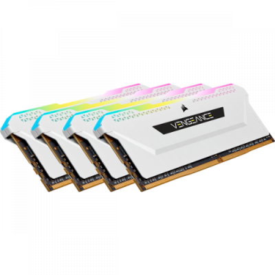 Corsair Vengeance 32 GB (4 x 8 GB) DDR4 3200 MHz pro rgb blanca cl 16