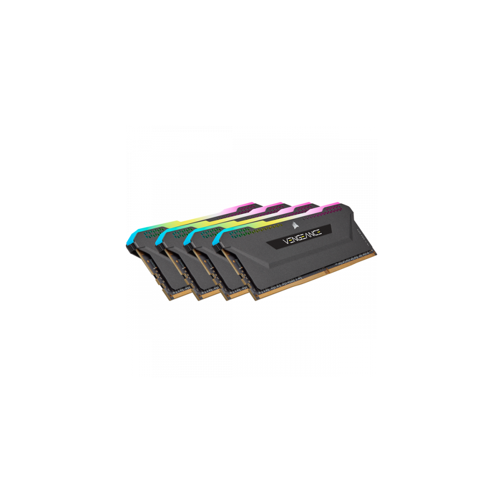 Corsair Vengeance 32 GB (4 x 8 GB) DDR4 3200 MHz pro rgb negra cl 16