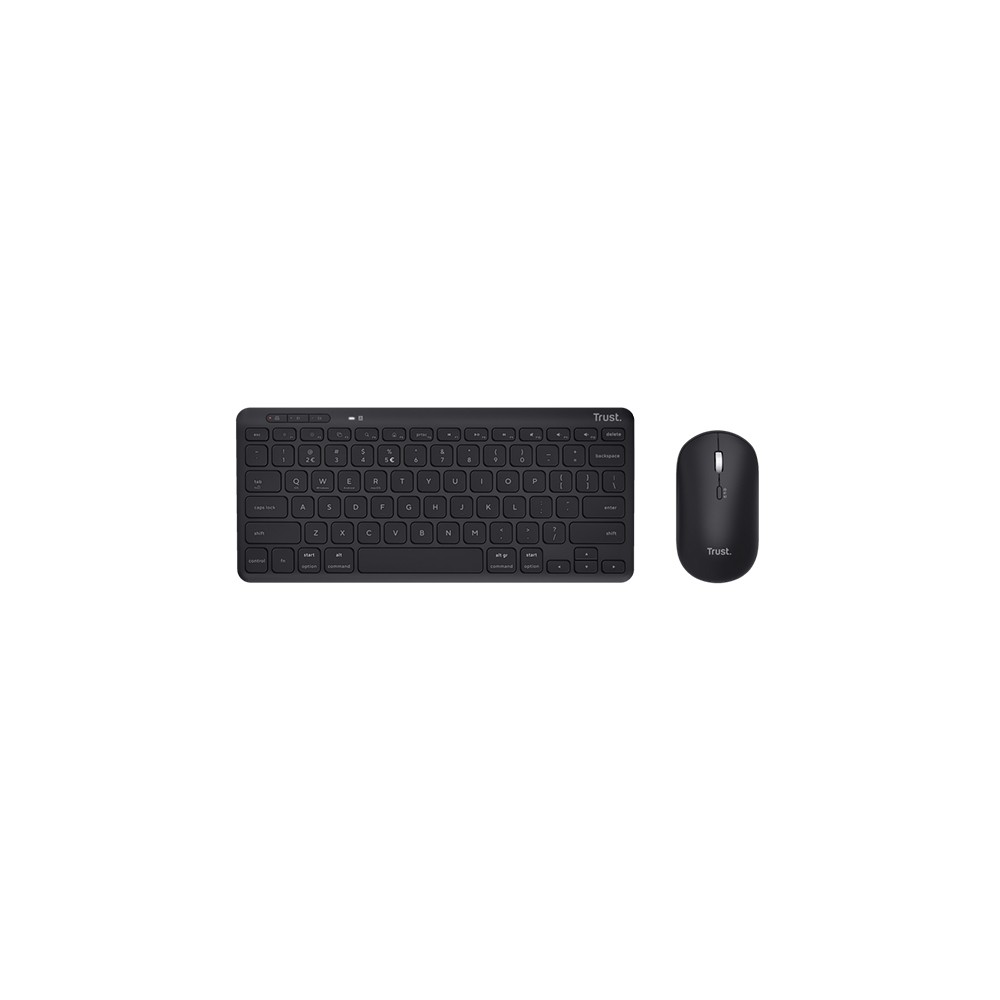 Teclado + MOUSE INALAMBRICO TRUST LYRA MULTIDISPOSITIVO (USB Y 2 DISP BT)  RECARGABLES    25061