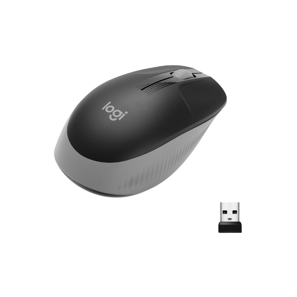 Logitech Raton inalambrico M190 usb gris medio