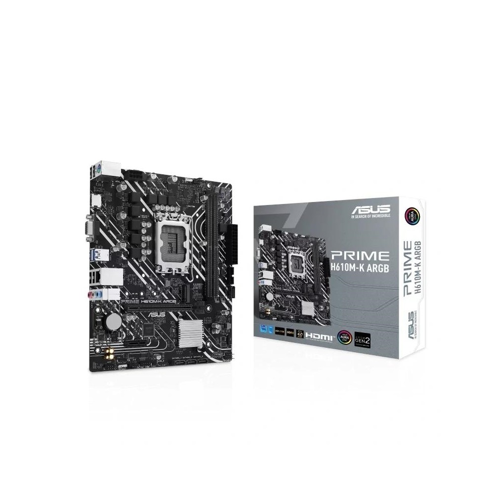 ASUS Placa Base  PRIME H610M-K DDR5 ARGB mATX 1700 ASUS Placa Base  PRIME H610M-K DDR5 ARGB mATX 1700