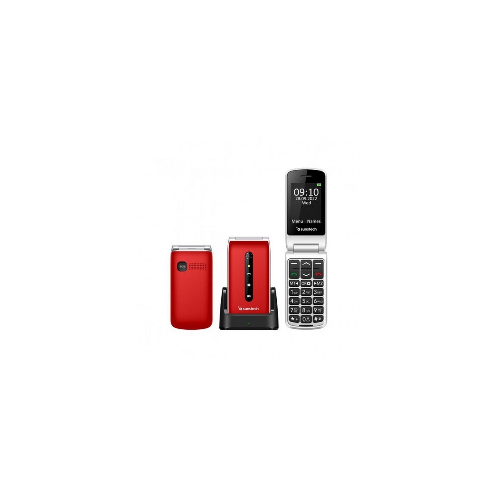 Teléfono Senior Concha Sunstech CELT18RD Rojo