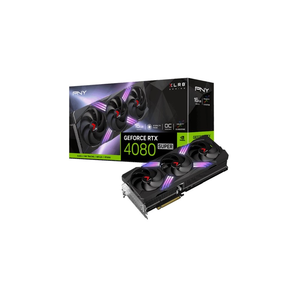 Pny Geforce Rtx 4080 Super 16gb Gddr6x XLR8 Gaming Verto Triple Fan Edition DLSS 3
