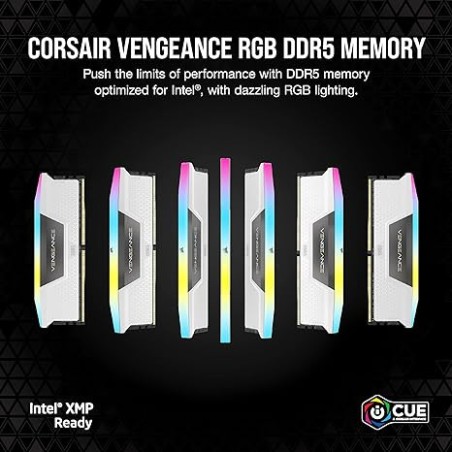 Corsair Vengance RGB Blanca 64GB(2X32GB) 5600Mhz CL40 DDR5