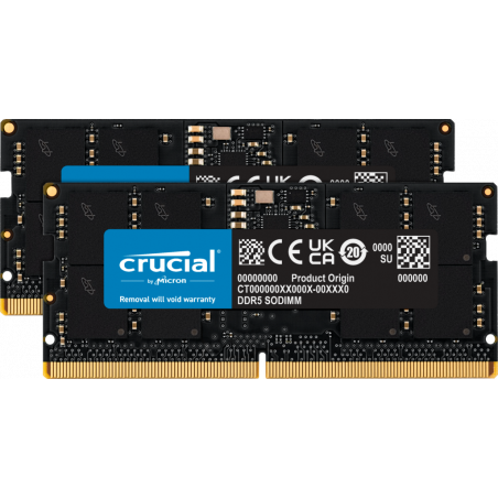 Crucial S/O 32gb (2 x16gb) Ddr5 4800Mhz Cl40 CT2K16G48C40S5