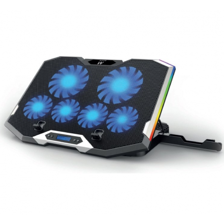 EWENT Refrigeracion y soporte portatil 6 vent. RGB 17"