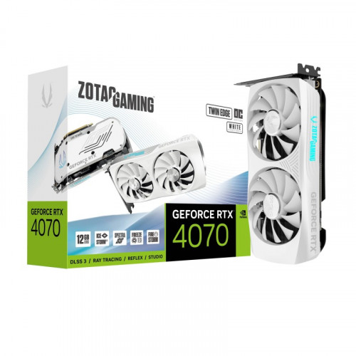 ZOTAC GeForce® RTX 4070 12GB Twin Edge OC White Edition DLSS3
