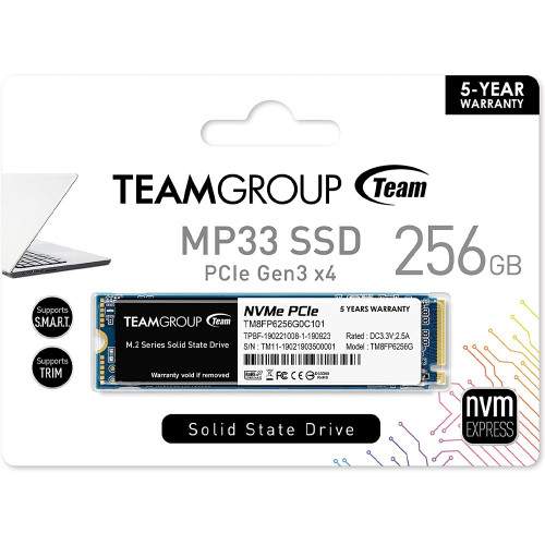Teamgroup 256GB MP33 PCIe M.2  PCIe 3.0 x4 NVME
