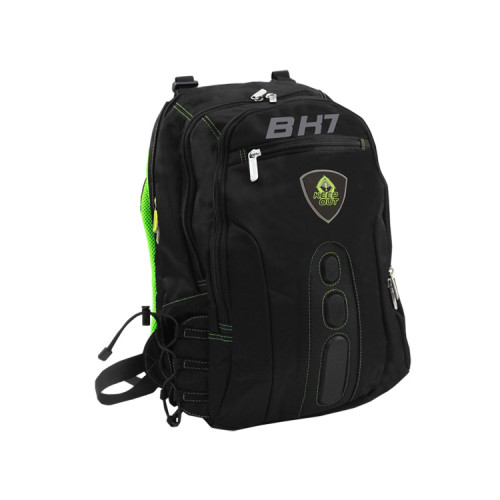 Mochila Gaming Keep Out Bk7 Para Portatiles 15,6" Con Multiples Bolsillos Color Negro Y Verde