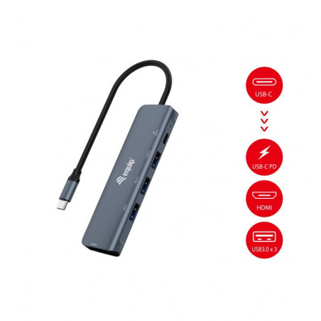 Equip 1xhdmi 4k 1xusb-c Pd 100w 3xusb-a 3.2