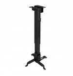 TooQ Soporte De Proyector Techo Regulación 130-650mm Inclinable Max. 20kg Negro