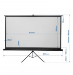 iggual Pantalla 112" 200x200 cm con trípode+bolsa