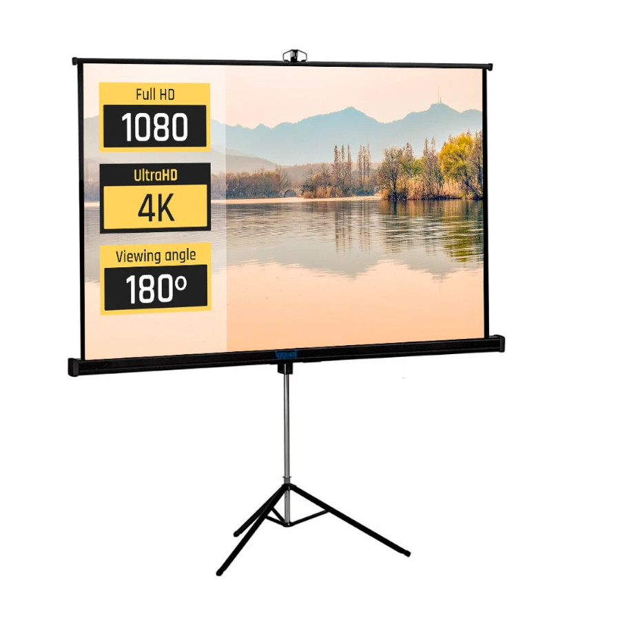 iggual Pantalla 112" 200x200 cm con trípode+bolsa