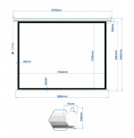 iggual Pantalla eléctrica 4:3 100" 180x180 cm