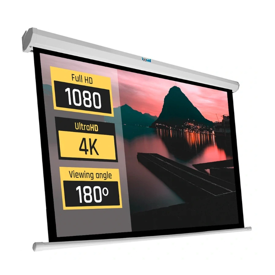 iggual Pantalla eléctrica 4:3 100" 180x180 cm