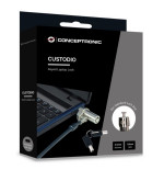 Conceptronic Cable De Seguridad Custodio02bs Por Llave 1.8m