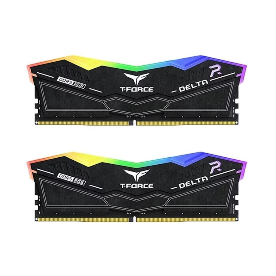 Team group kit delta rgb preto 32Gb (2x16Gb) 6000MHz Cl30 DDR5 Team group kit delta rgb preto 32Gb (2x16Gb) 6000MHz Cl30 DDR5