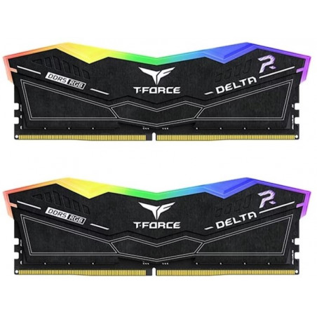 Team group kit delta rgb preto 32Gb (2x16Gb) 6000MHz Cl30 DDR5