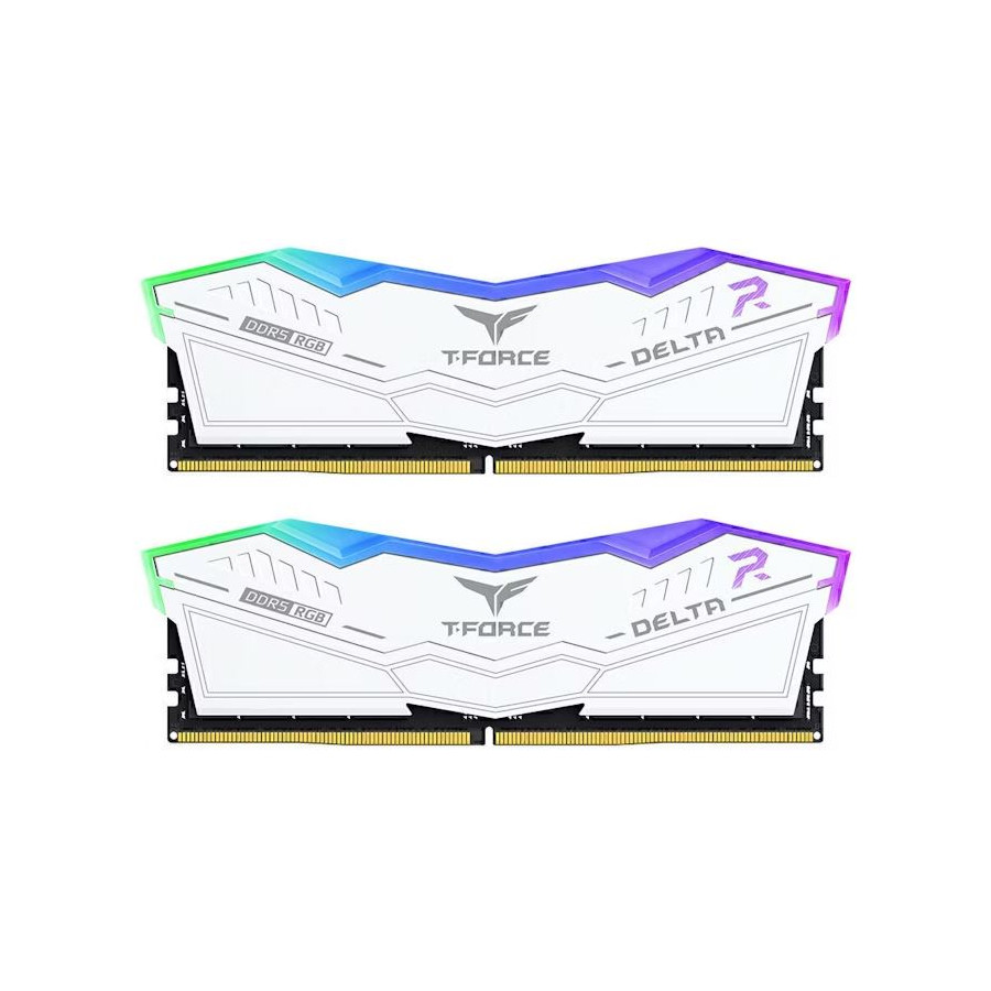 Team group kit delta rgb 32Gb (2x16Gb) 6400MHz Cl32 DDR5 Blancas Team group kit delta rgb 32Gb (2x16Gb) 6400MHz Cl32 DDR5 Blancas