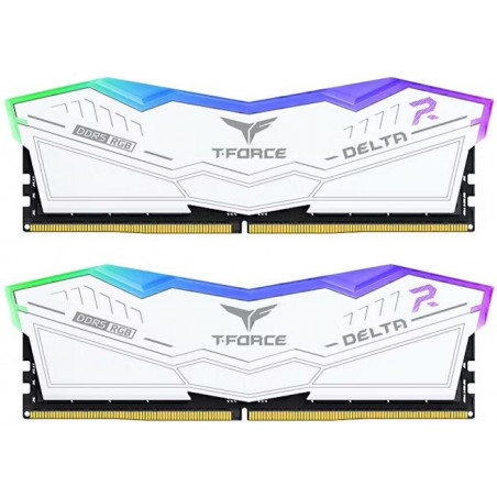 Team group kit delta rgb 32Gb (2x16Gb) 6400MHz Cl32 DDR5 Blancas
