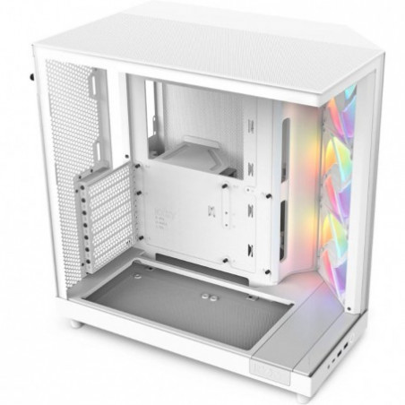 NZXT H6 Flow RGB Blanca Cristal Tintado