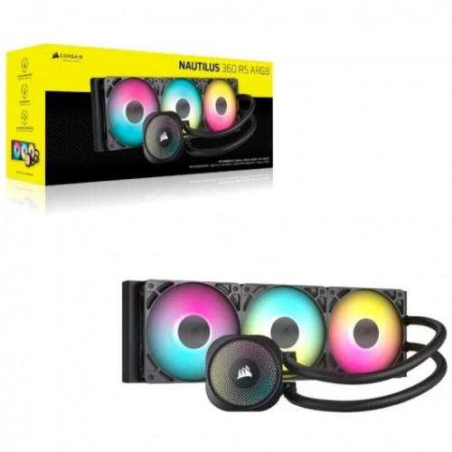 Corsair NAUTILUS 360 RS ARGB Negro 1 pieza(s)
