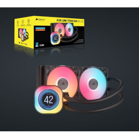 Corsair iCUE LINK TITAN 240 RX LCD  Negra