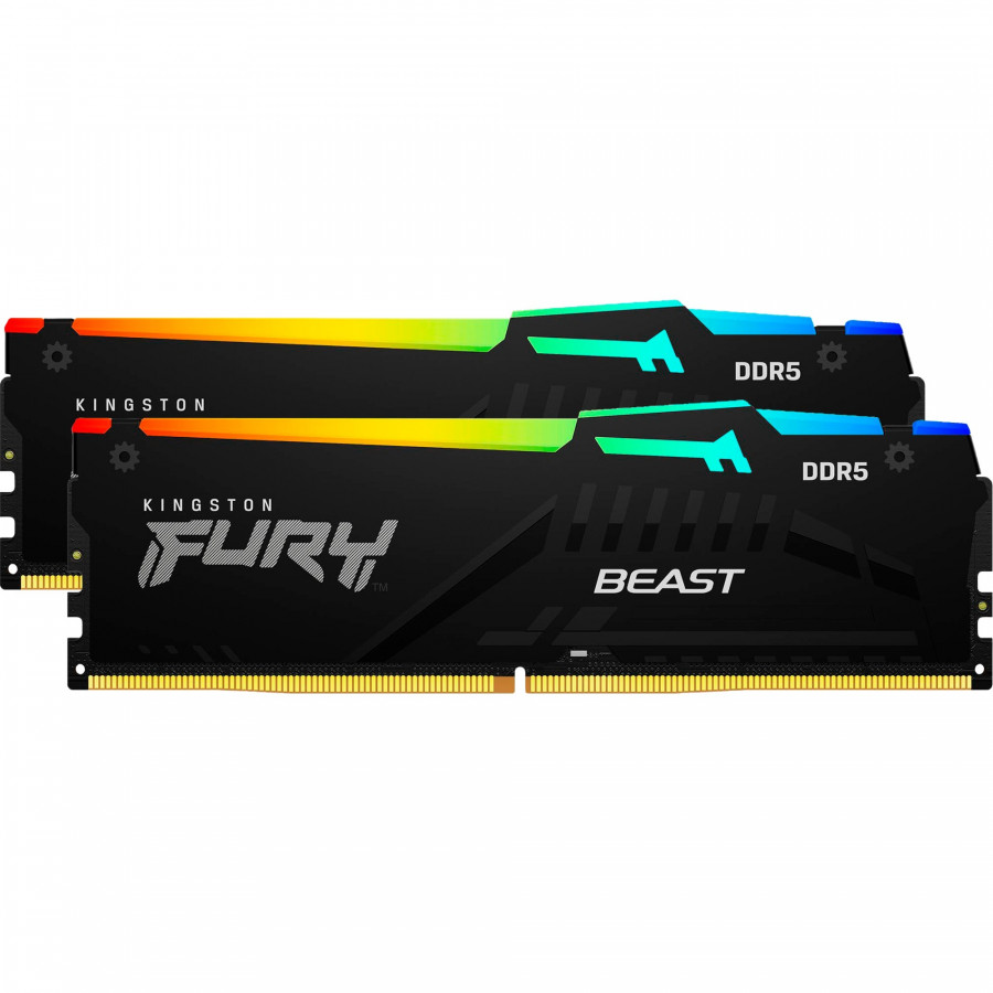 DDR5 32GB KIT 2x16GB PC 6000 Kingston FURY Beast RGB EX KF560C30BBEAK2-32 DDR5 32GB KIT 2x16GB PC 6000 Kingston FURY Beast RGB EX KF560C30BBEAK2-32