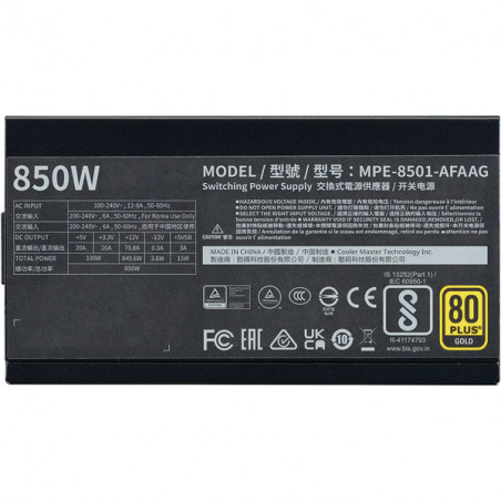 Cooler Master MWE 850 V2 80 Plus gold Negra