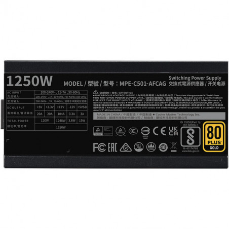 Cooler Master MWE 1250 V2 80 plus gold Negra