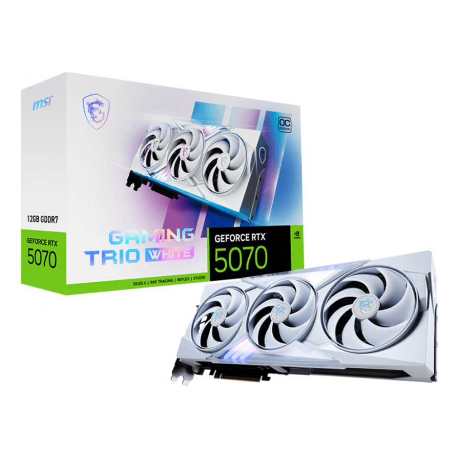 MSI GeForce® RTX 5070 12GB GAMING TRIO OC WHITE MSI GeForce® RTX 5070 12GB GAMING TRIO OC WHITE