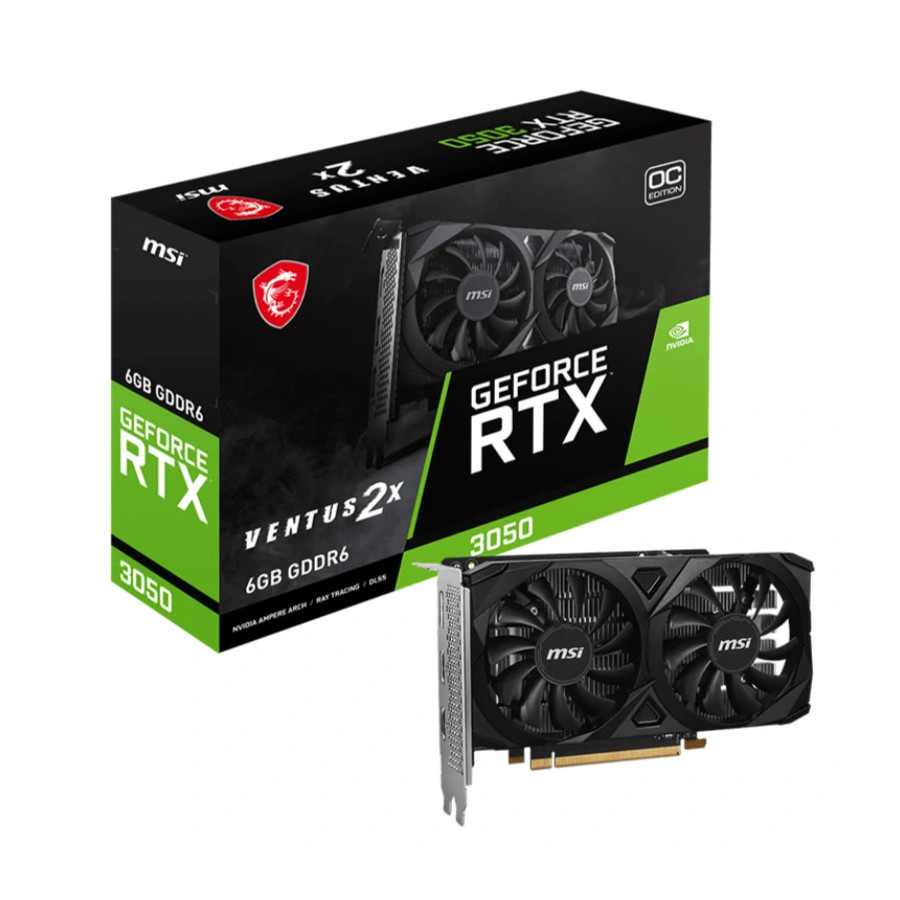 MSI GeForce RTX 3050 6GB Ventus 2X E OC MSI GeForce RTX 3050 6GB Ventus 2X E OC