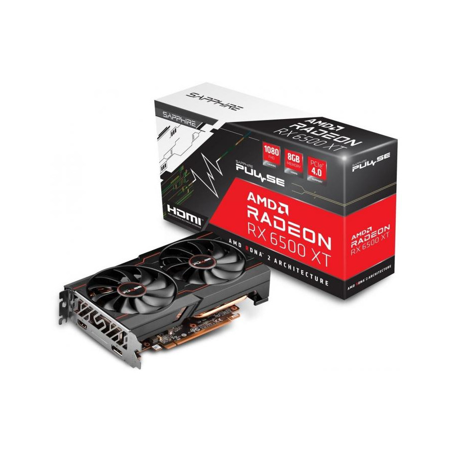 SAPPHIRE Pulse Radeon RX 6500 XT 8GB Gaming OC GDDR6 (UEFI) SAPPHIRE Pulse Radeon RX 6500 XT 8GB Gaming OC GDDR6 (UEFI)