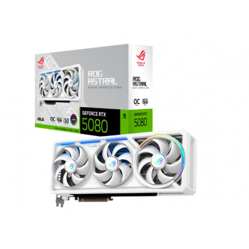 Asus GeForce RTX 5080 16GB GDDR7 ROG ASTRAL Gaming OC White